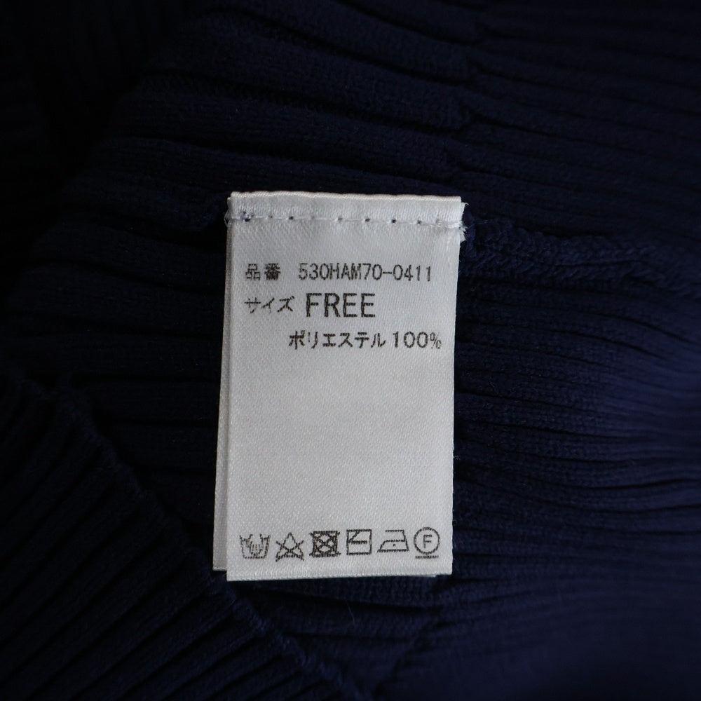 NO BRAND(ノーブランド) HeRIN.CYE ヘリンドットサイ Sheer knit compilation tops シアーニットコンピレーショントップス 長袖カットソー ネイビー レディース 530HAM70-0411