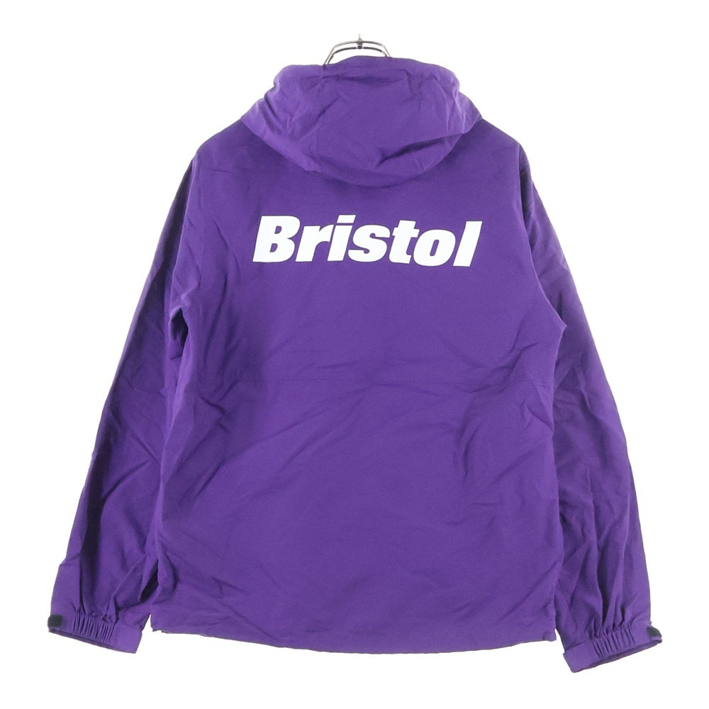 F.C.R.B./F.C.Real Bristol/FCRB(エフシーアールビー/エフシーレアルブリストル) 20SS NYLON HOODED BLOUSON 胸ロゴワッペン ナイロンフーデッドブルゾン ジップアップジャケット パープル FCRB-200052