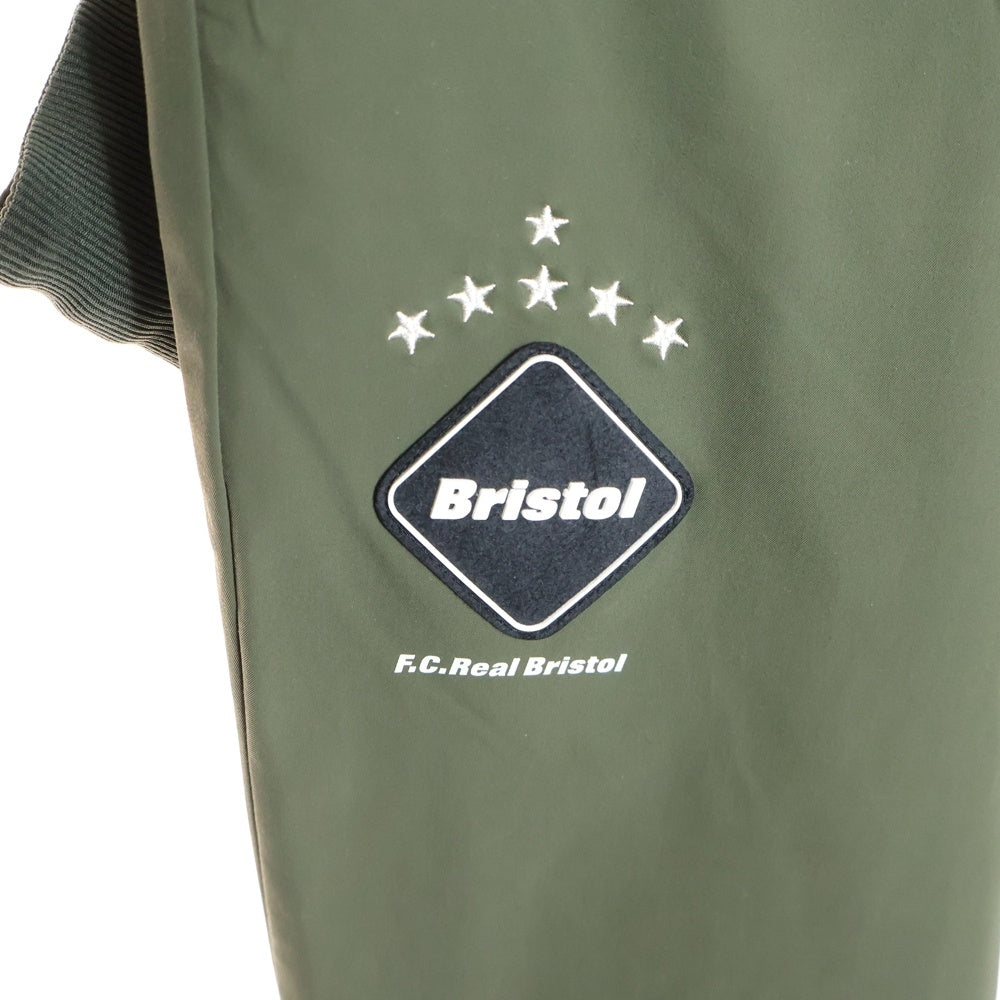 F.C.R.B./F.C.Real Bristol/FCRB(エフシーアールビー/エフシーレアルブリストル) 24SS 4WAY STRETCH RIBBED PANTS ワンポイントロゴワッペン ストレッチリブド ナイロンパンツ カーキ FCRB-240007