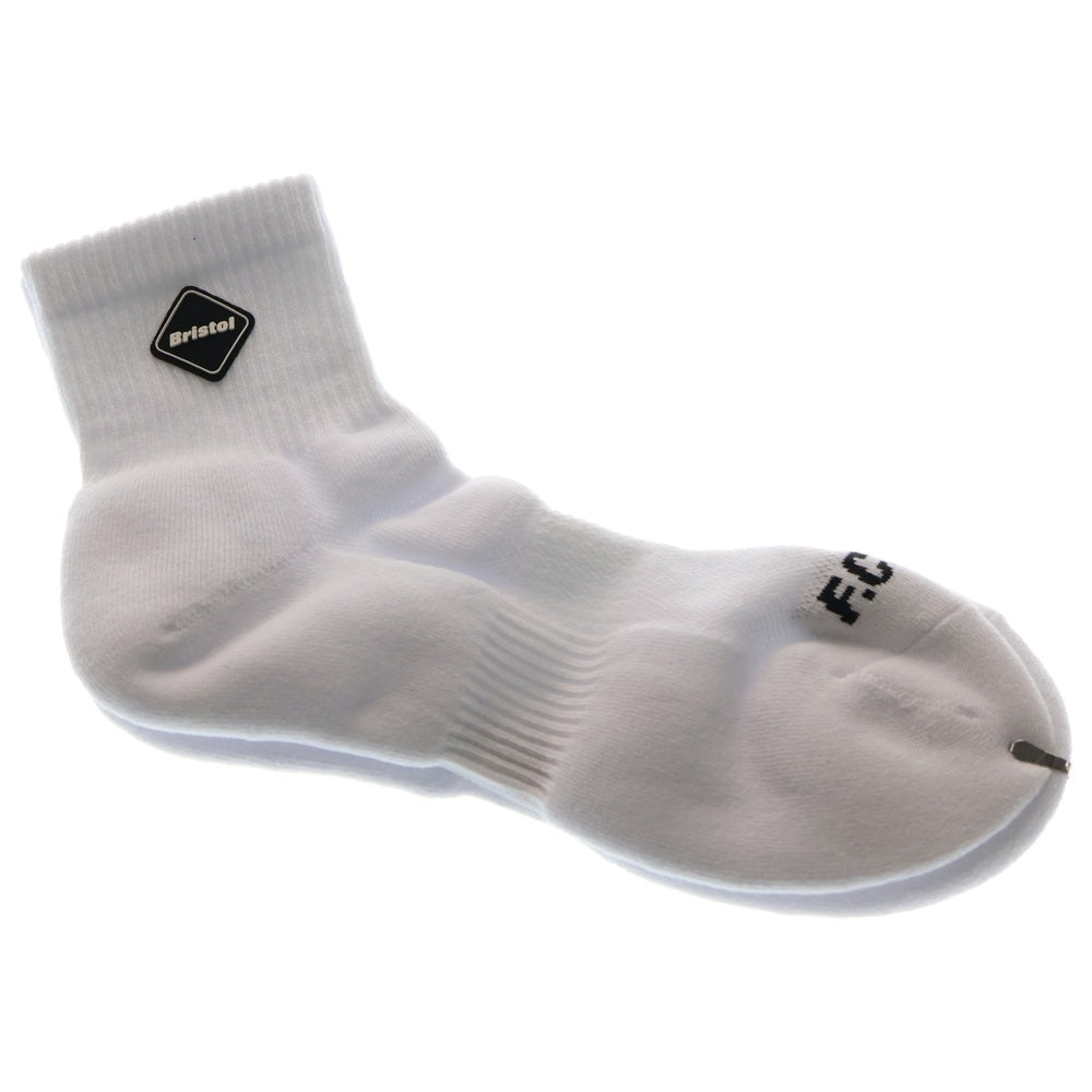 F.C.R.B./F.C.Real Bristol/FCRB(エフシーアールビー/エフシーレアルブリストル) 24SS SHORT SOCKS ロゴプリント ショートソックス ホワイト FCRB-240094