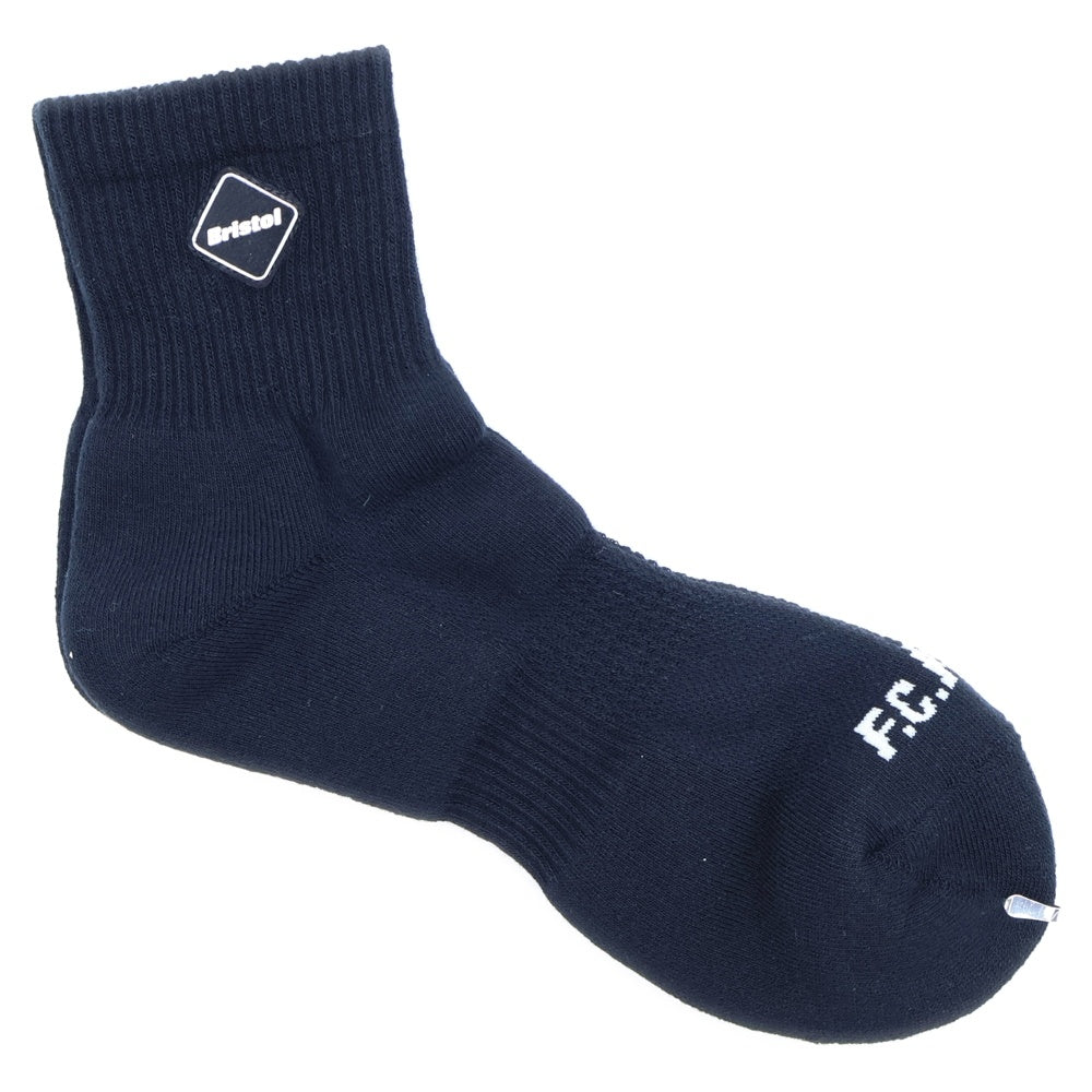 F.C.R.B./F.C.Real Bristol/FCRB(エフシーアールビー/エフシーレアルブリストル) 24SS SHORT SOCKS ロゴプリント ショートソックス ブラック FCRB-240094