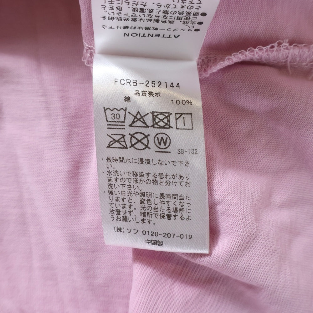 F.C.R.B./F.C.Real Bristol/FCRB(エフシーアールビー/エフシーレアルブリストル) 25AW AUTHENTIC LOGO S/S TEE オーセンティック 両面ロゴプリント 半袖Tシャツ カットソー ピンク FCRB-252144