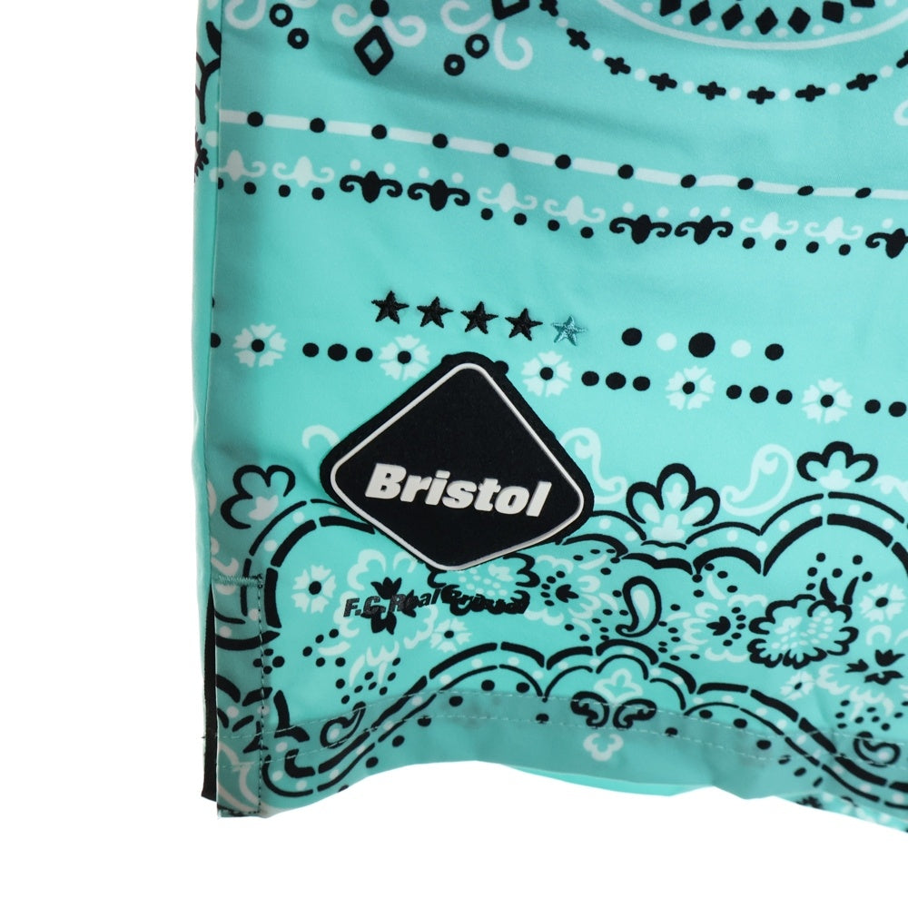 F.C.R.B./F.C.Real Bristol/FCRB(エフシーアールビー/エフシーレアルブリストル) 23SS PRACTICE SHORTS ペイズリー柄 プラクティスショーツ ナイロンハーフパンツ ライトブルー FCRB-230028