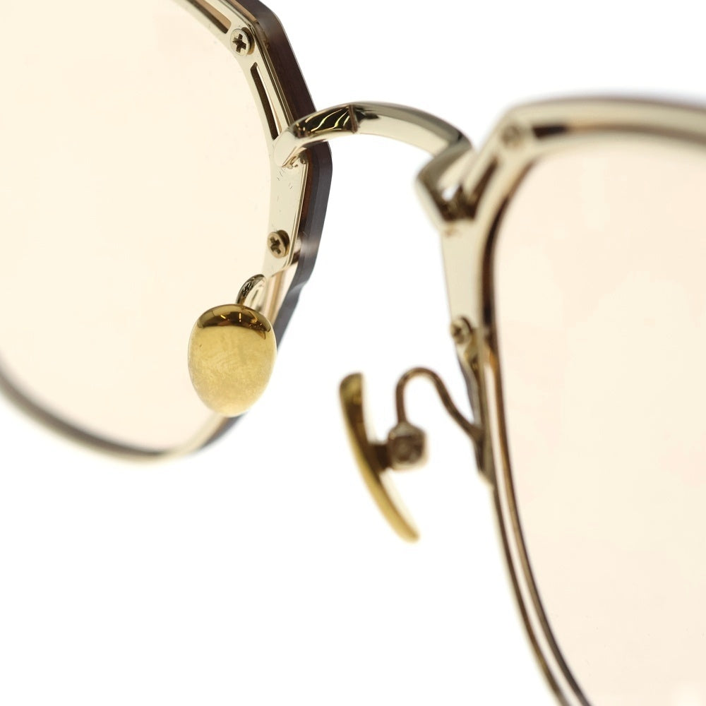 A BATHING APE(アベイシングエイプ) ウェリントン型 メタルフレーム サングラス 眼鏡 アイウェア ゴールド/ブラック BA13019