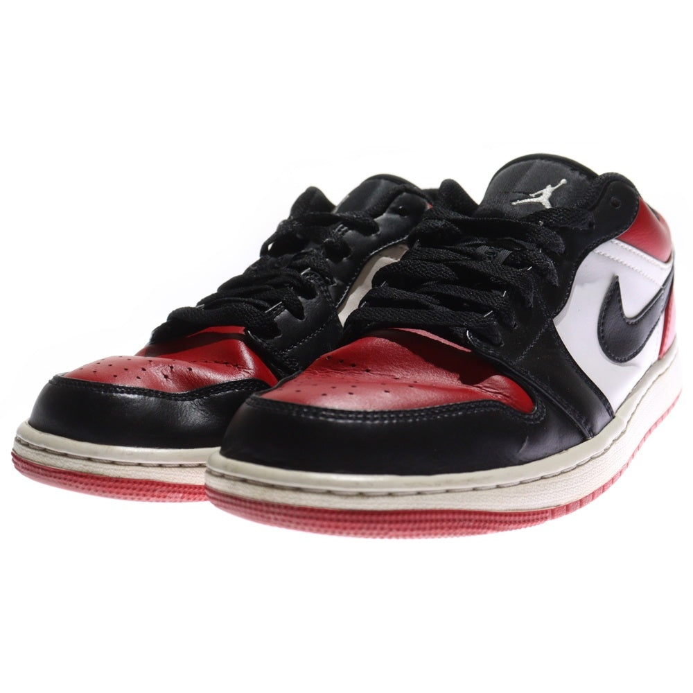 NIKE(ナイキ) AIR JORDAN 1 LOW BRED TOE エアジョーダン ブレッドトゥ つま黒 ローカットスニーカー ブラック/レッド US9.5/27.5cm 553558‐612
