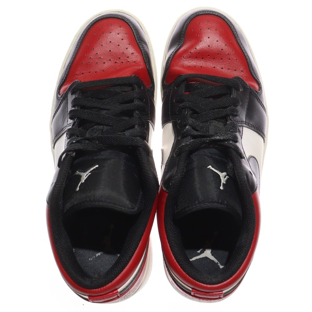 NIKE(ナイキ) AIR JORDAN 1 LOW BRED TOE エアジョーダン ブレッドトゥ つま黒 ローカットスニーカー ブラック/レッド US9.5/27.5cm 553558‐612