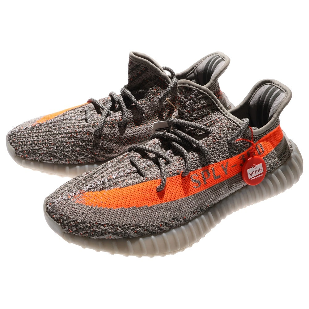 adidas(アディダス) YEEZY BOOST 350 V2 Beluga Reflective イージーブースト ベルーガ リフレクティブ ローカットスニーカー グレー/オレンジ US8.5/26.5cm GW1229