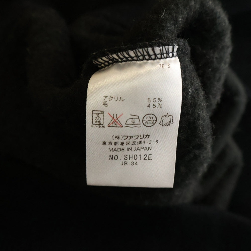 LACOSTE(ラコステ) ロゴ ワッペン ハーフジップ ニット セーター ブラック