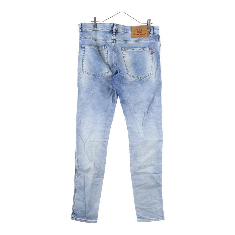 DIESEL(ディーゼル) D-REEFT-Y-T ダメージ加工 スリムフィット ストレッチ スキニーデニムパンツ インディゴ A01458