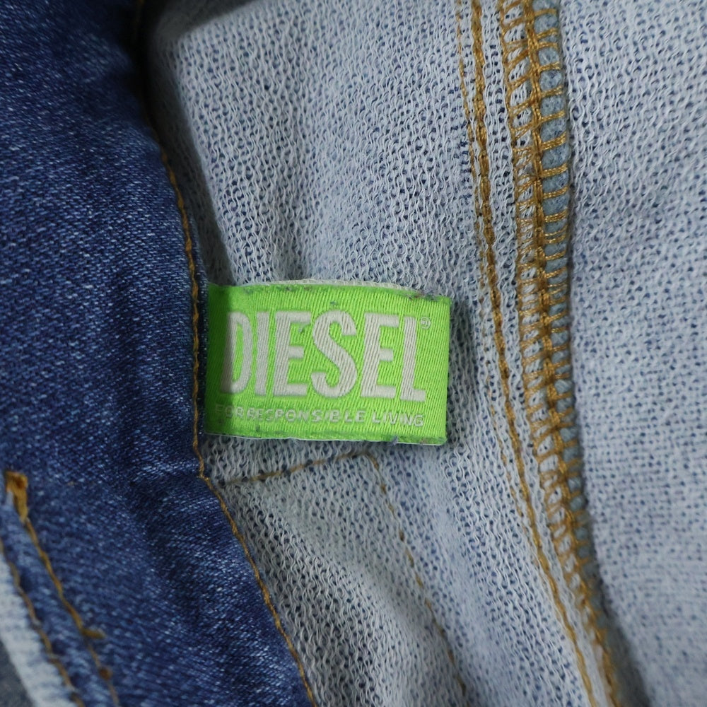 DIESEL(ディーゼル) D-REEFT-Y-T ダメージ加工 スリムフィット ストレッチ スキニーデニムパンツ インディゴ A01458