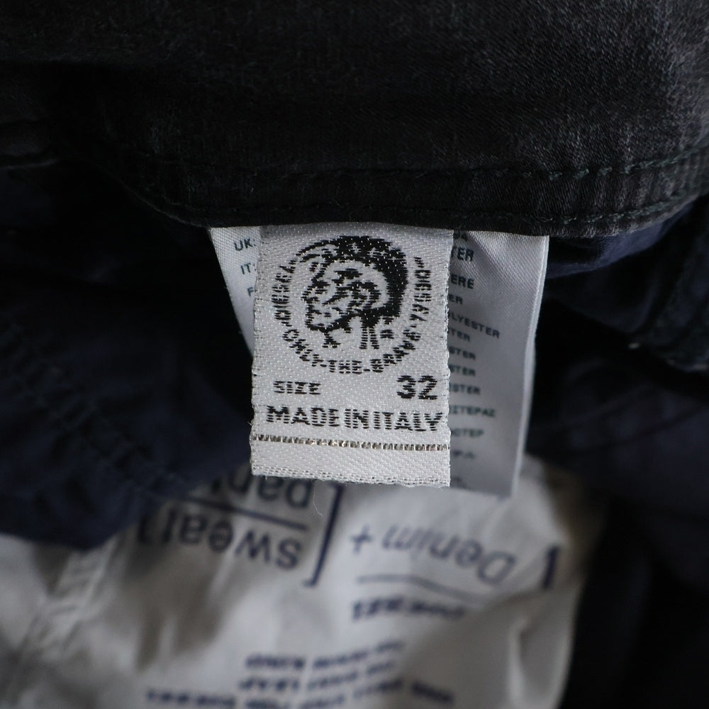 DIESEL(ディーゼル) KROOLEY CB-NE ヴィンテージ加工 ドローコード ストレッチ デニムパンツ ブラック 069DT