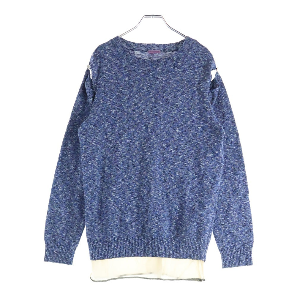 SueUNDERCOVER(スーアンダーカバー) 21SS カシミヤ混 オフショル長袖ニット セーター レディース ブルー SU1A1902