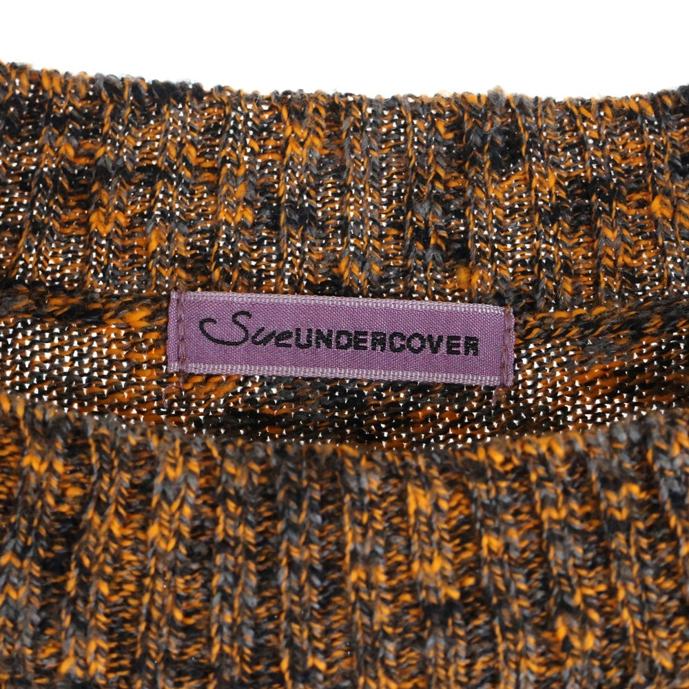 SueUNDERCOVER(スーアンダーカバー) 21SS カシミヤ混 オフショル長袖ニット セーター レディース オレンジ SU1A1902