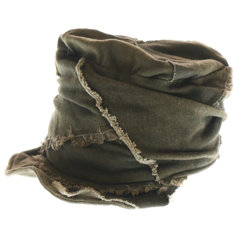 14th Addiction(フォーティースアディクション) ツギハギ コットン キャスケット 帽子 カーキ