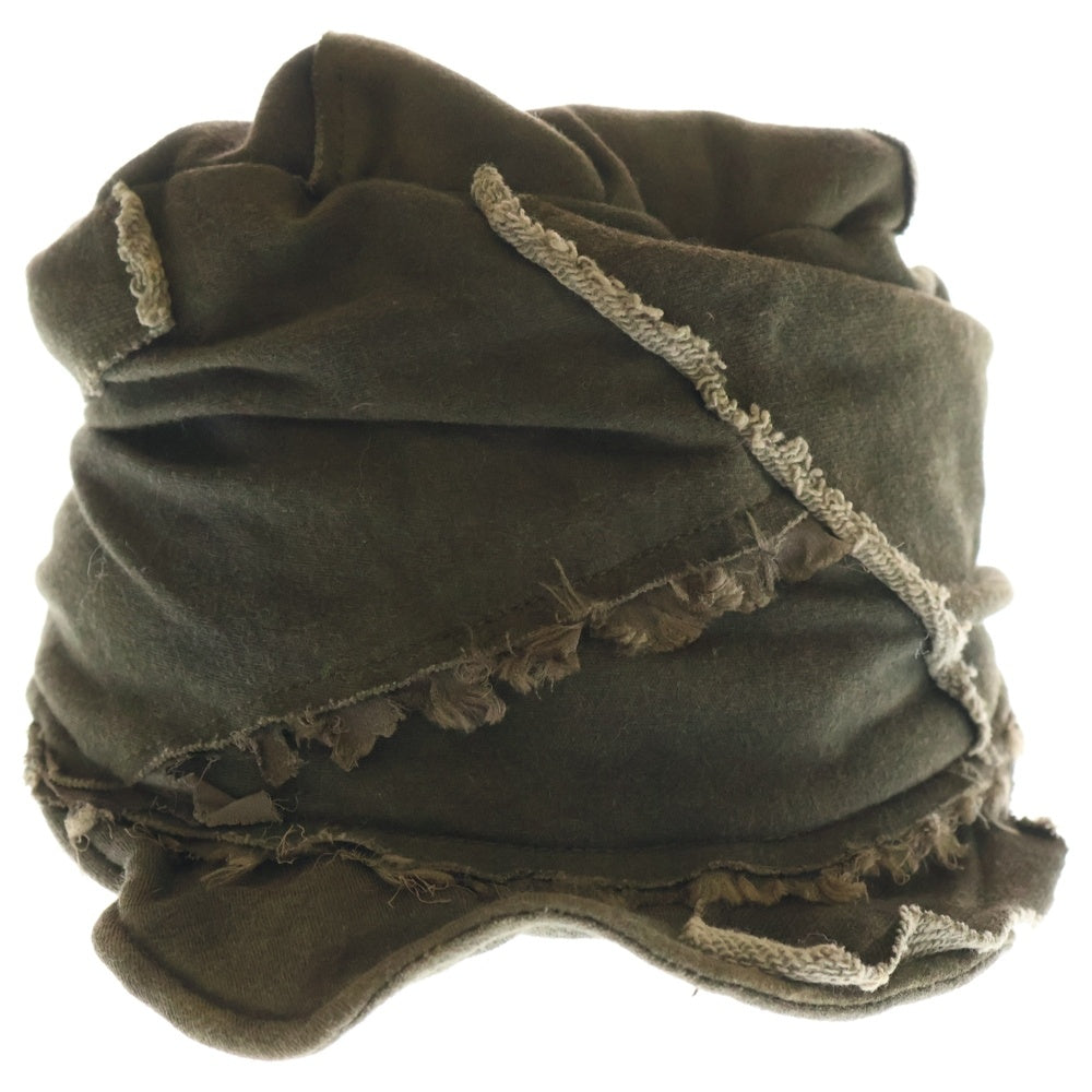 14th Addiction(フォーティースアディクション) ツギハギ コットン キャスケット 帽子 カーキ