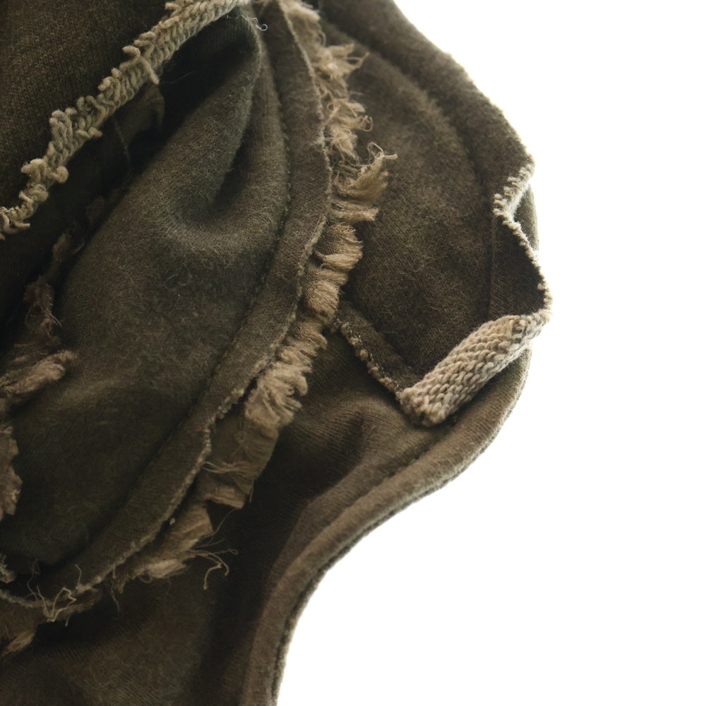 14th Addiction(フォーティースアディクション) ツギハギ コットン キャスケット 帽子 カーキ