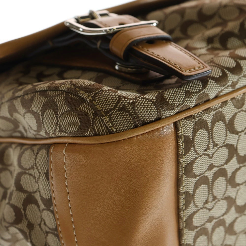 COACH(コーチ) ボヤージュ シグネチャー ショルダー メッセンジャーバッグ 総柄 ベージュ F70182 レディース