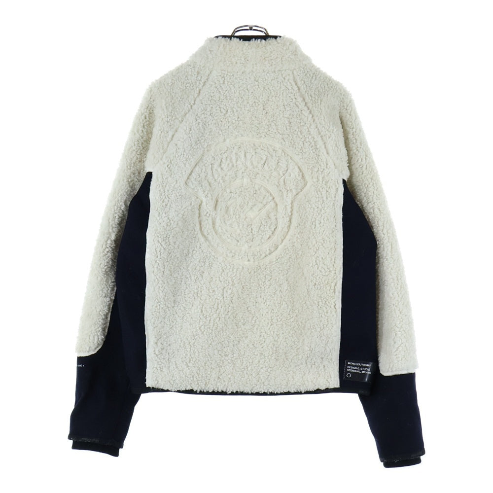 MONCLER × FRAGMENT DESIGN / GENIUS/MAGLIA CARDIGAN/フリース/S/ポリエステル/WHT/G209U8G00001 54AM6 MONCLER(モンクレール) 21AW ×FRAGMENT DESIGN GENIUS MAGLIA CARDIGAN