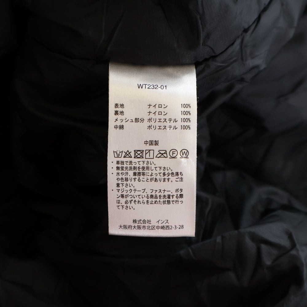 WILD THINGS(ワイルドシングス) MONSTER PARKA 23 モンスターパーカー ナイロンフーデッド 中綿ジャケット ブラック WT232-01
