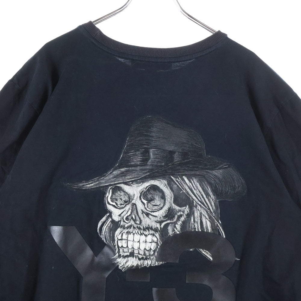 Y-3(ワイスリー) 19SS SKULL TEE スカル刺繍 クルーネック半袖Tシャツ カットソー ブラック EH5756 1AX001