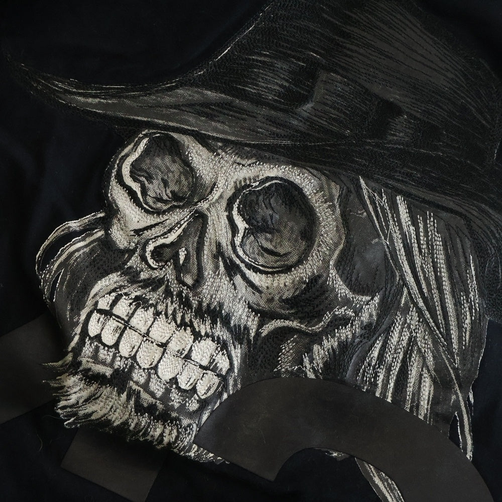 Y-3(ワイスリー) 19SS SKULL TEE スカル刺繍 クルーネック半袖Tシャツ カットソー ブラック EH5756 1AX001