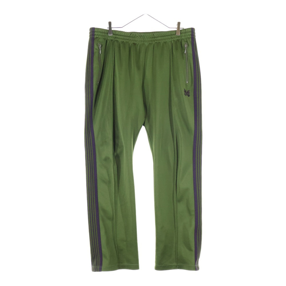 Needles(ニードルス) NARROW TRACK PANT POLY SMOOTH ナロー ポリ スムース サイドライン トラックパンツ グリーン/パープル 0T229