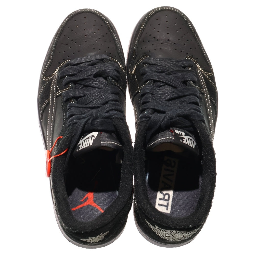 NIKE(ナイキ) ×TRAVIS SCOTT AIR JORDAN 1 LOW Black Phantom トラヴィススコット エアジョーダン 1 ブラックファントム ローカットスニーカー ブラック US8/26cm DM7866-001