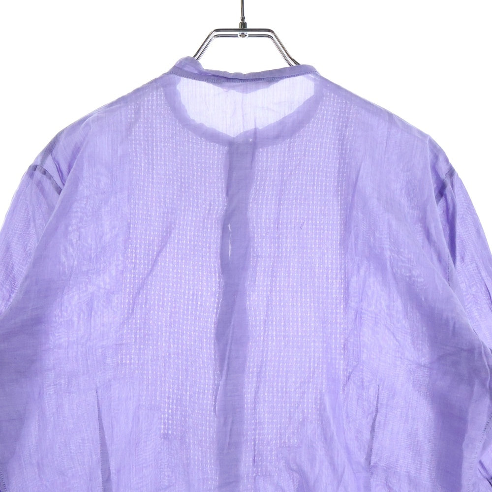 NO BRAND(ノーブランド) R by 45RPM (アールバイフォーティーアールピーエム) ショートスリーブ ノーカラーシャツ レディース パープル