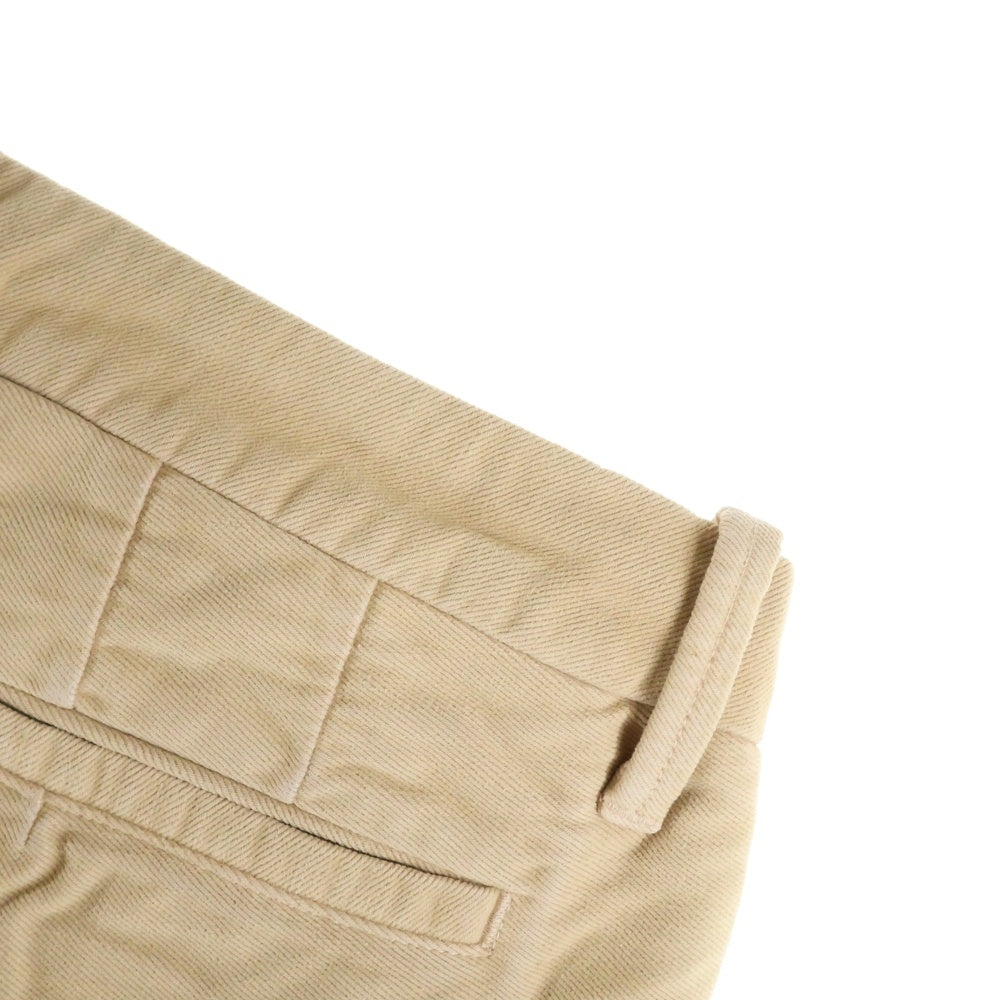 NO BRAND(ノーブランド) R by 45RPM (アールバイフォーティーアールピーエム) コットン ストレートワイドパンツ レディース ベージュ