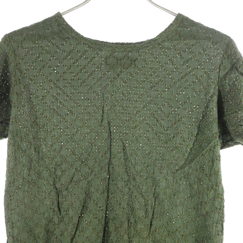 tricot COMME des GARCONS(トリコ コム デ ギャルソン) 90S AD1999 VINTAGE ヴィンテージ 総柄 クルーネック半袖Tシャツ カットソー レディース グリーン TB-01008M