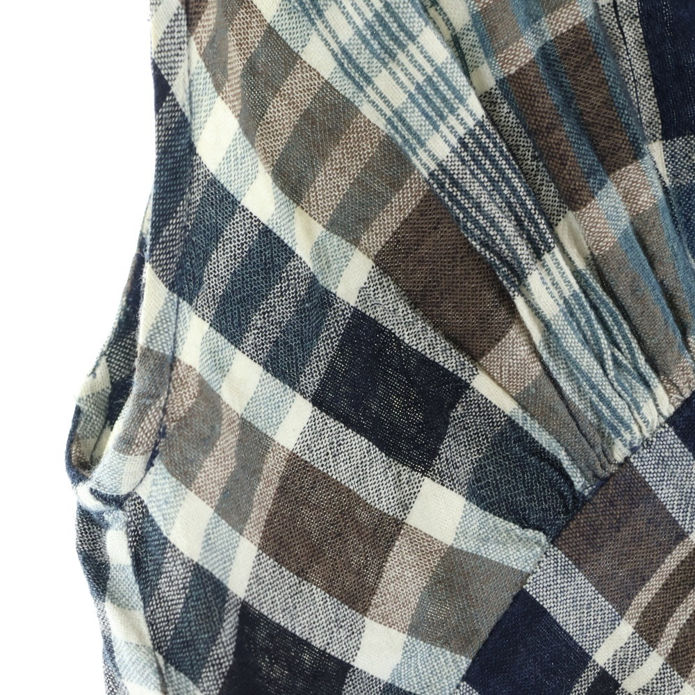 NO BRAND(ノーブランド) R by 45RPM (アールバイフォーティーアールピーエム) チェック柄 ノースリーブワンピース ドレス レディース マルチカラー