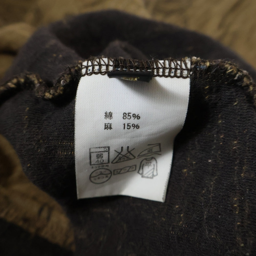 KAPITAL(キャピタル) 総柄 ラウンドネック長袖Tシャツ カットソー レディース ブラウン