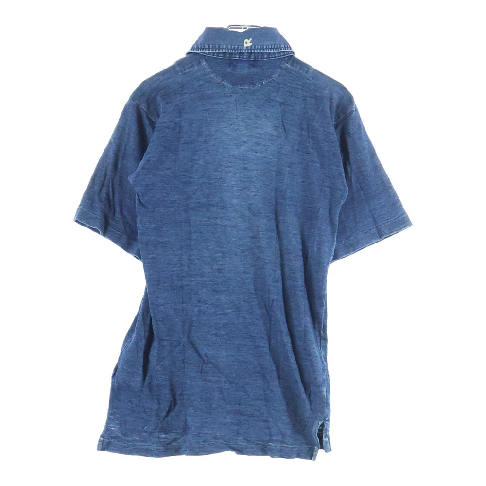 NO BRAND(ノーブランド) R by 45RPM (アールバイフォーティーアールピーエム) ショートスリーブ デニムポロシャツ レディース インディゴ