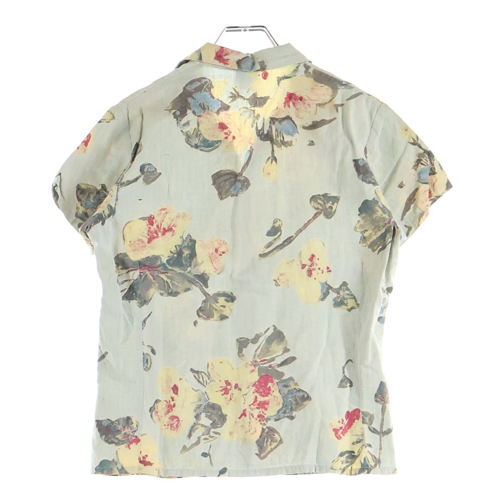 NO BRAND(ノーブランド) R by 45RPM (アールバイフォーティーアールピーエム) 花柄 オープンカラーシャツ レディース グレー