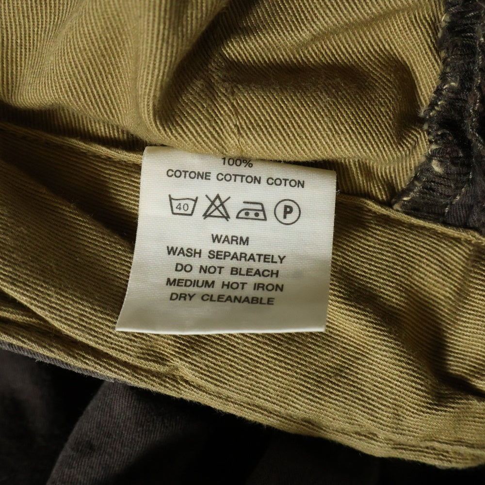 KAPITAL(キャピタル) ドッキング ボタンフライ ワイドバルーンパンツ ブラウン/パープル