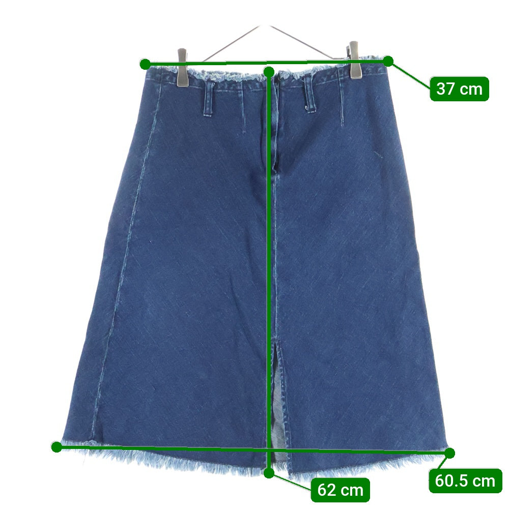 NO BRAND(ノーブランド) R by 45RPM (アールバイフォーティーアールピーエム) 両面スリット デニムスカート レディース インディゴ