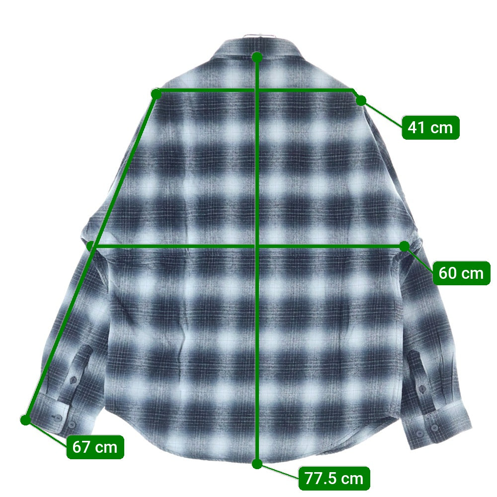 NEIGHBORHOOD(ネイバーフッド) 25AW ×PALACE SKATEBOARDS パレススケートボード オンブレチェック 長袖シャツ グレー