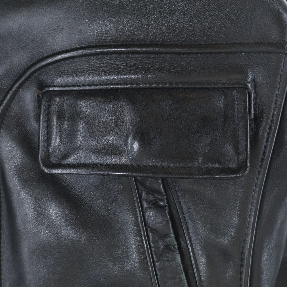 VANSON(バンソン) IKE LEATHER JACKET ジップアップ シングルライダース レザージャケット ブラック