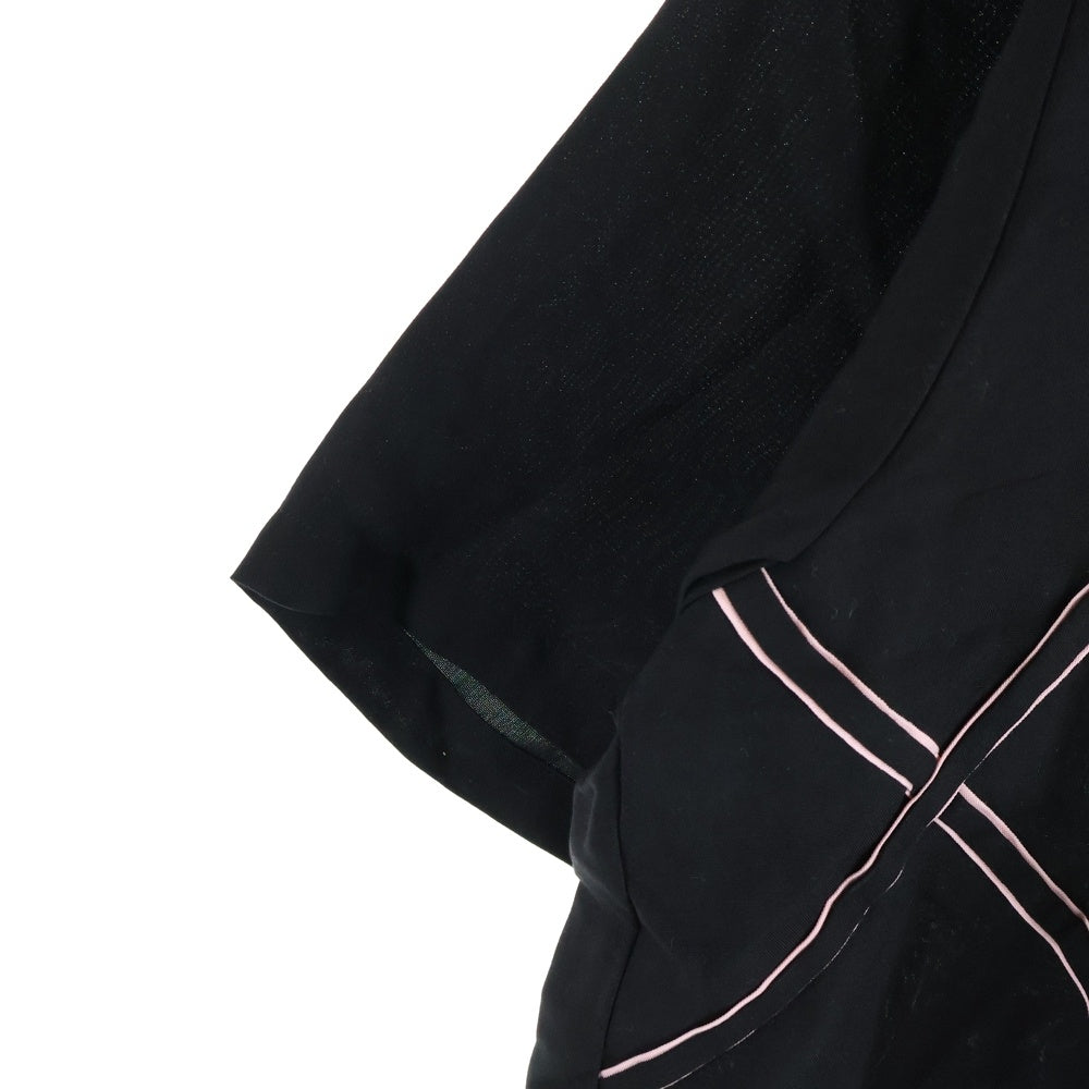 WACKO MARIA(ワコマリア) 24SS ×WOLF'S HEAD 50'S SHIRT S/S TYPE 3 ウルフズヘッド フィフティーズ オープンカラー 半袖シャツ ブラック WOLFSHEAD-WM-OC09