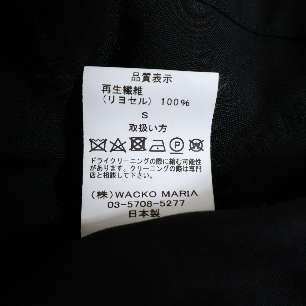 WACKO MARIA(ワコマリア) 24SS ×WOLF'S HEAD 50'S SHIRT S/S TYPE 3 ウルフズヘッド フィフティーズ オープンカラー 半袖シャツ ブラック WOLFSHEAD-WM-OC09