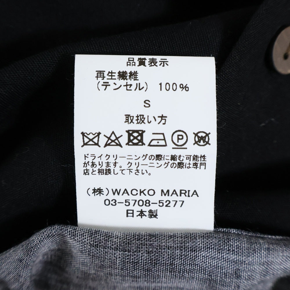 WACKO MARIA(ワコマリア) 24SS ×RESERVOIR DOGS S/S HAWAIIAN SHIRT TYPE 1 レザボアドッグス バックプリント 半袖 ハワイアンシャツ ブラック RD-WM-HI01