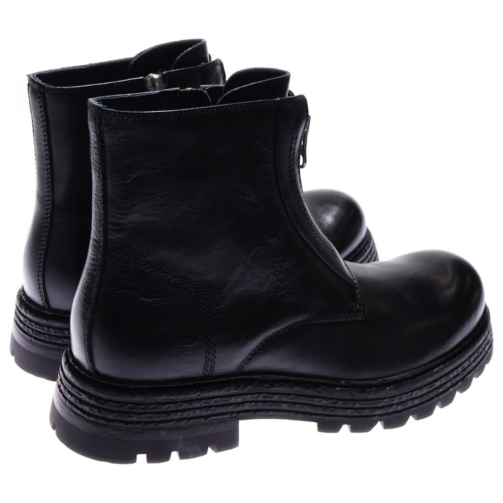 NO BRAND(ノーブランド) WHOOP-DE-DOO フープディドゥ バンピージップアップ レザーシューズ ブラック 25295693