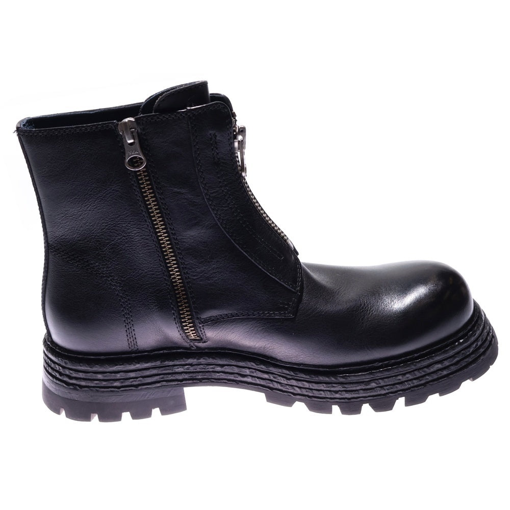 NO BRAND(ノーブランド) WHOOP-DE-DOO フープディドゥ バンピージップアップ レザーシューズ ブラック 25295693