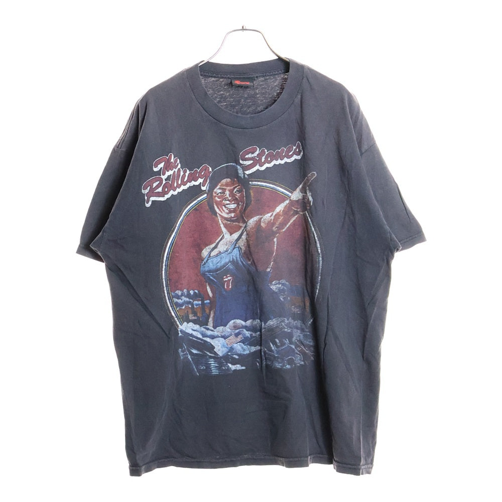 VINTAGE(ヴィンテージ) ROLLING STONES ローリングストーンズ プリントTシャツ 半袖カットソー ブラック