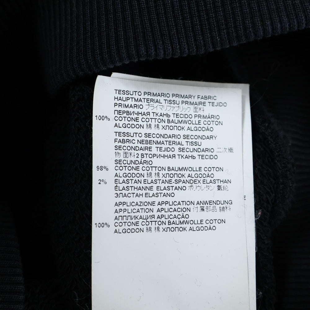 MM6 Maison Margiela(エムエムシックスメゾンマルジェラ) 21AW 6 Tour プリントプルオーバースウェットパーカー フーディ ブラック S52GU0149