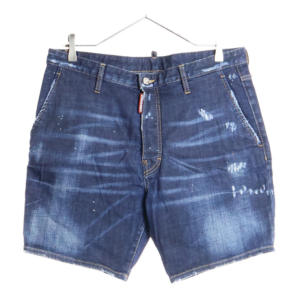 DSQUARED2(ディースクエアード) 20SS Washed Denim Shorts Marine Fits ウォッシュドデニムショーツ ハーフパンツ インディゴ S74MU0576