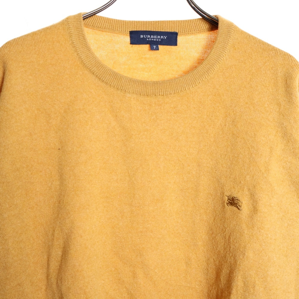 BURBERRY(バーバリー) 胸ロゴデザイン モックネック ニット セーター イエロー