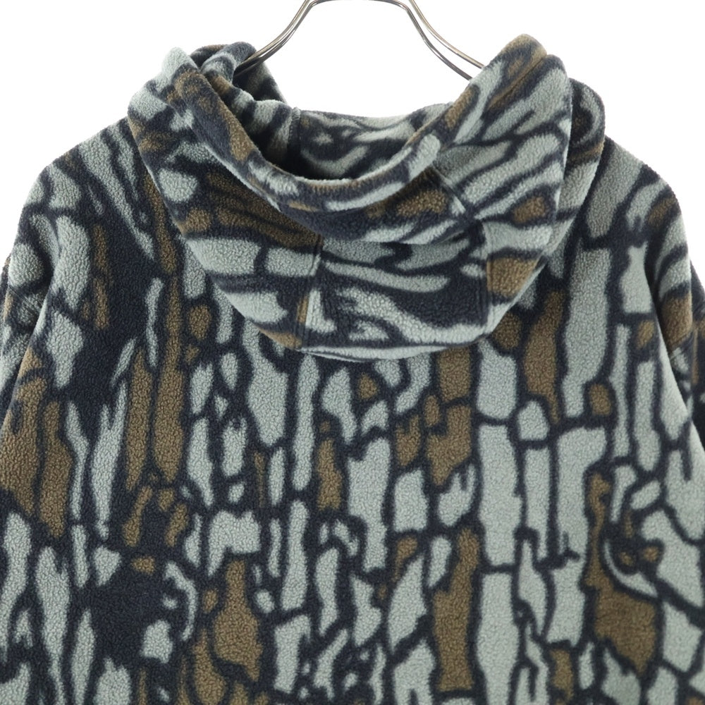 SUPREME(シュプリーム) 20AW Polartec Hooded Sweatshirt ポーラテック ロゴデザイン フーデッド スウェット パーカー グリーン/ブラウン