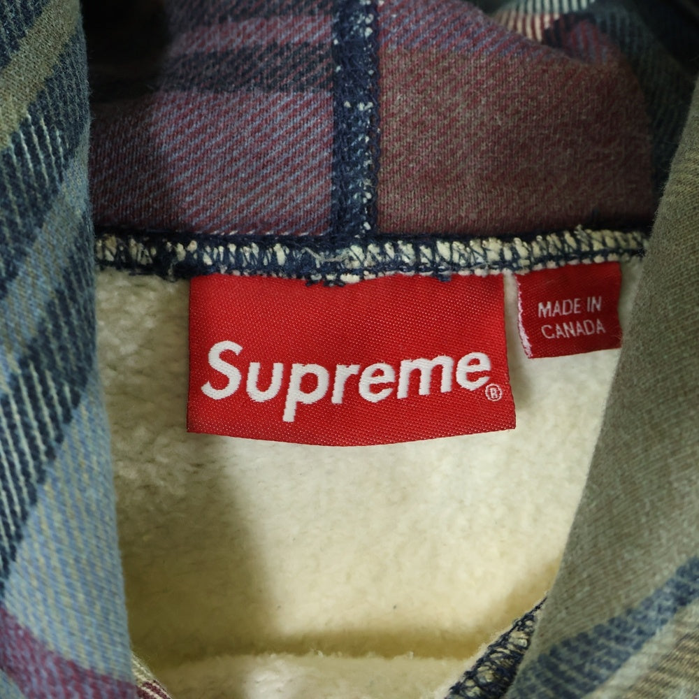 SUPREME(シュプリーム) 14AW Arch Logo Plaid Pullover アーチロゴデザイン チェック柄 フーデッド スウェット パーカー マルチ