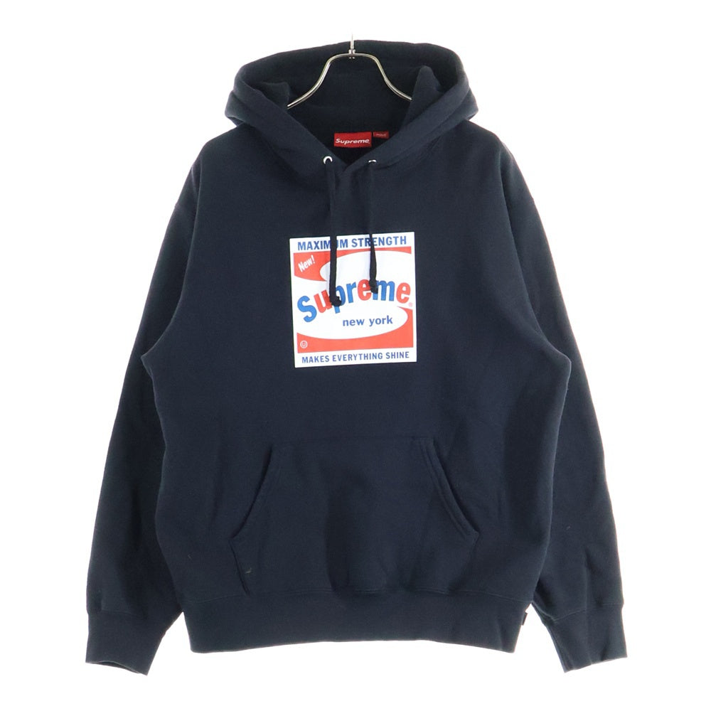 SUPREME(シュプリーム) 21SS Shine Hooded Sweatshirt シャイン フロントロゴデザイン フーデッド スウェット パーカー ブラック
